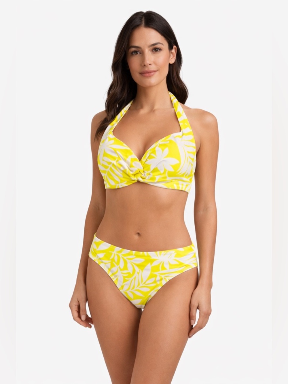 🌺 Kate Spade New York Yellow Tropical Leaf Bikini Set